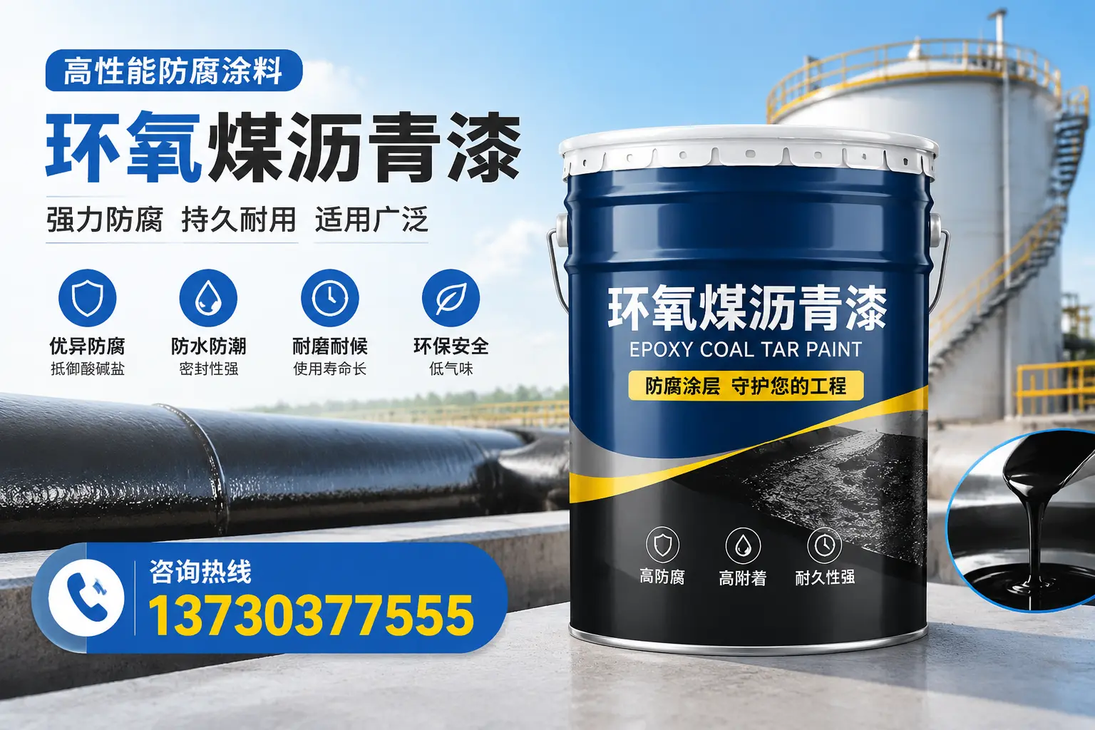 环氧煤沥青漆的耐久性分析,适合章丘的使用场景